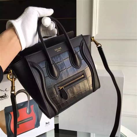 celine nano black smooth leather|Celine Nano .